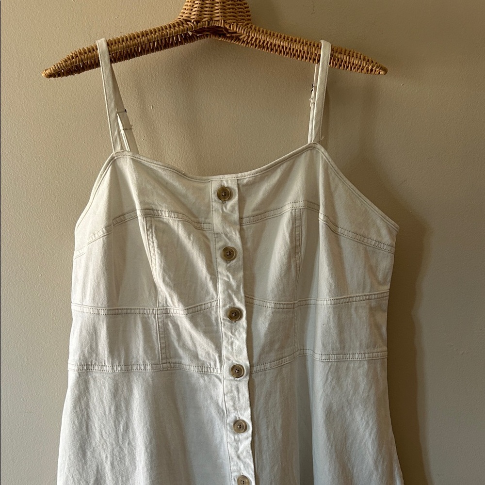 Universal Thread Elegant White Button-Down Denim … - image 2